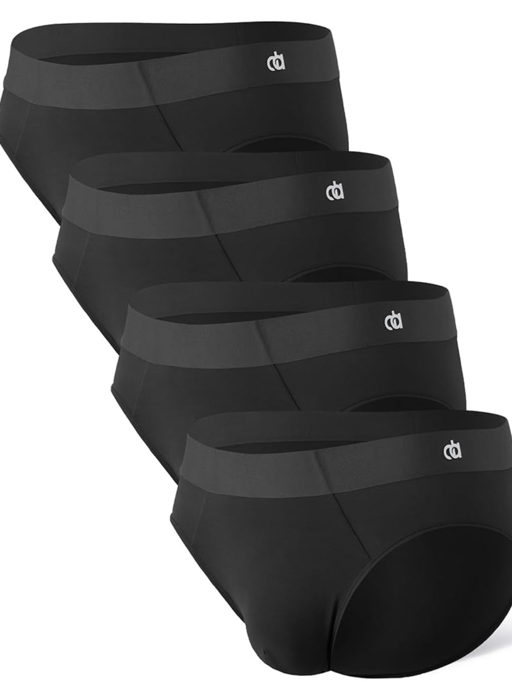 DAVID ARCHY Seamless Brief Modal Soft Breathable No Fly 4 Pack, Black, Small NWT